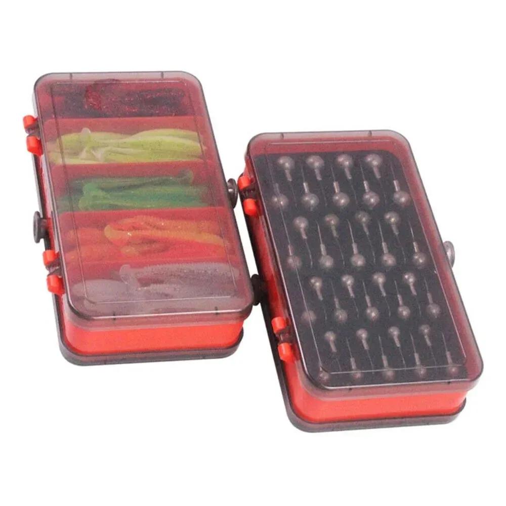 Boîte pêche double face éponge - Rangement leurres hameçons accessoires carpe portable