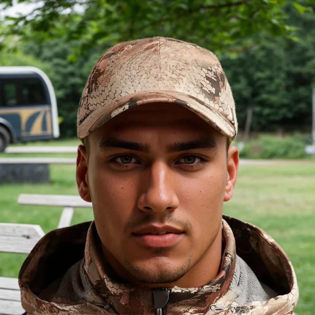 Casquette pêche camouflage imprimée - Chapeau baseball pêche réglable protection solaire outdoor léger