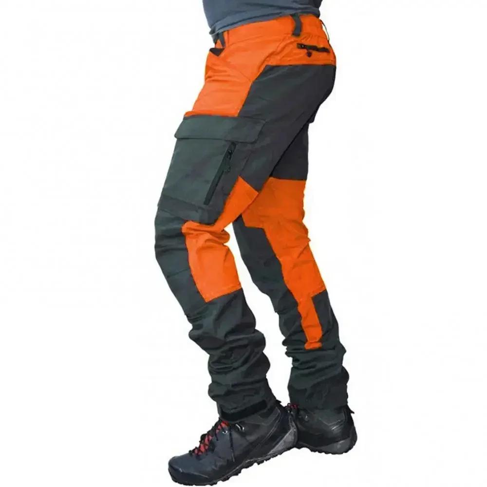 Pantalon cargo slim printemps homme - Multi-poches patchwork - Pêche camping sport outdoor