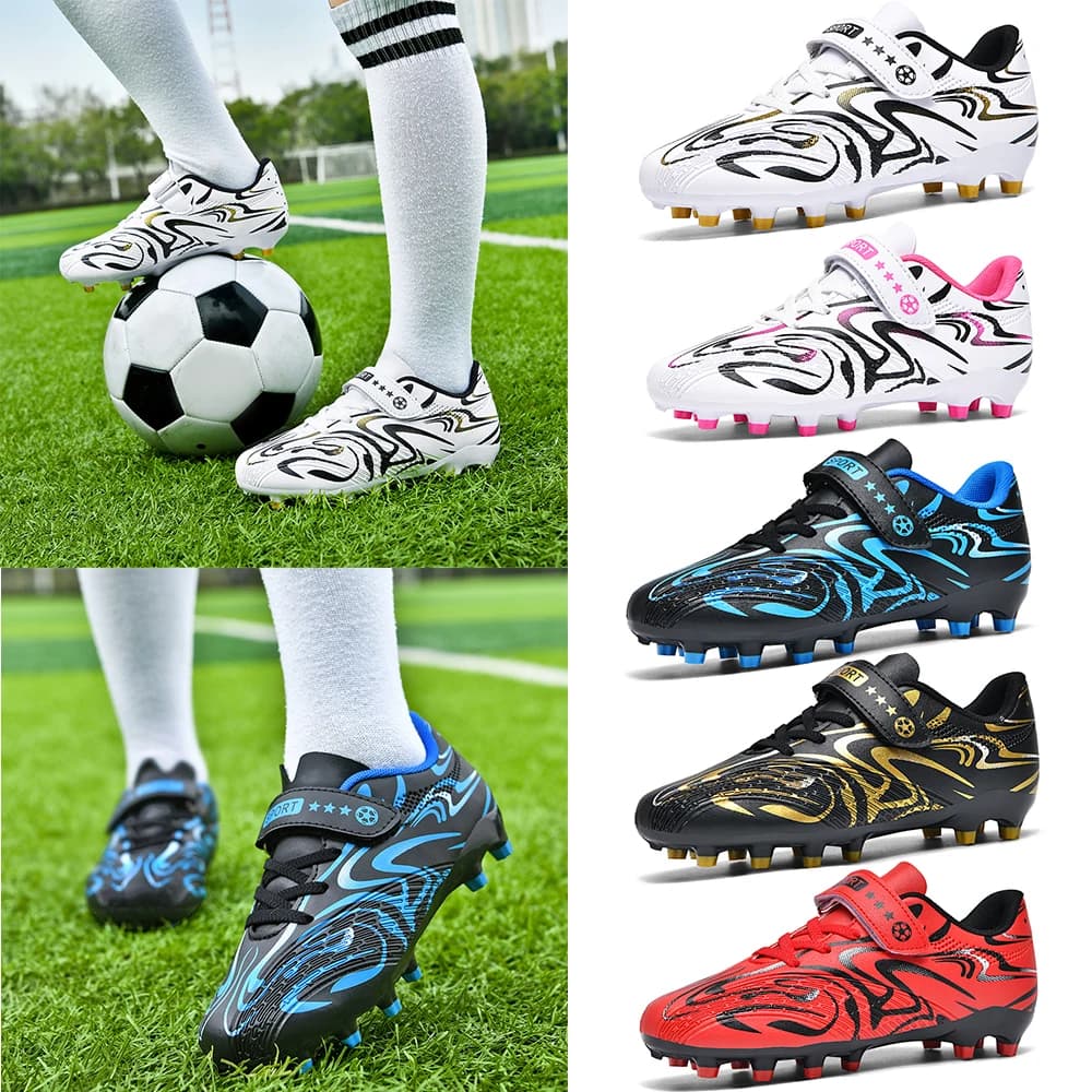 Chaussures de football junior 31-38 : Confortables et stylées pour entraînement indoor outdoor