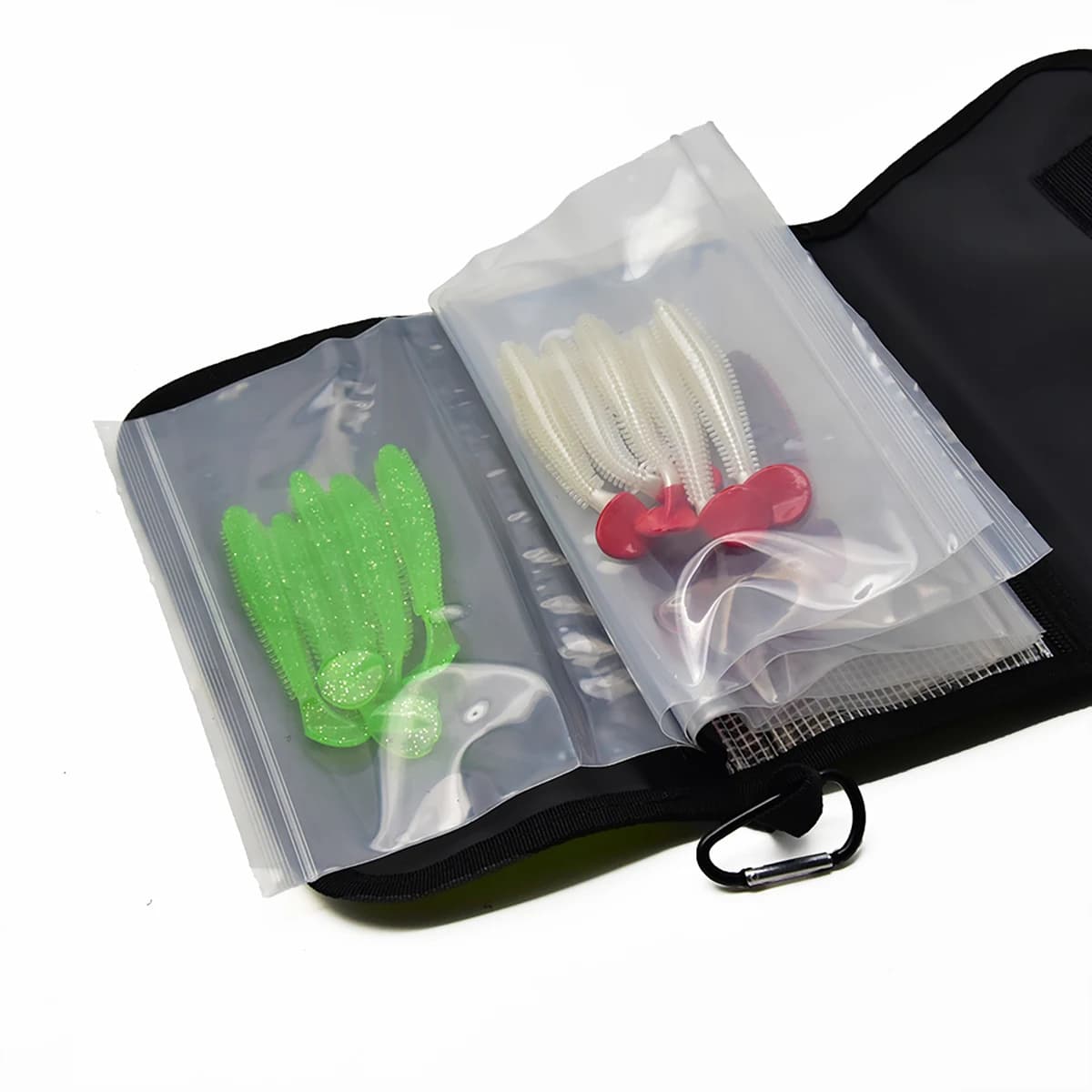 Sac de rangement PVC étanche pour leurres de pêche avec compartiments intérieurs tri accessoires