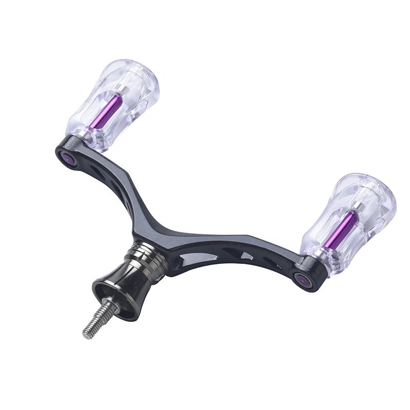 Manivelle Lizard Carbon à deux boutons pour moulinet spinning - Pièces personnalisées pêche