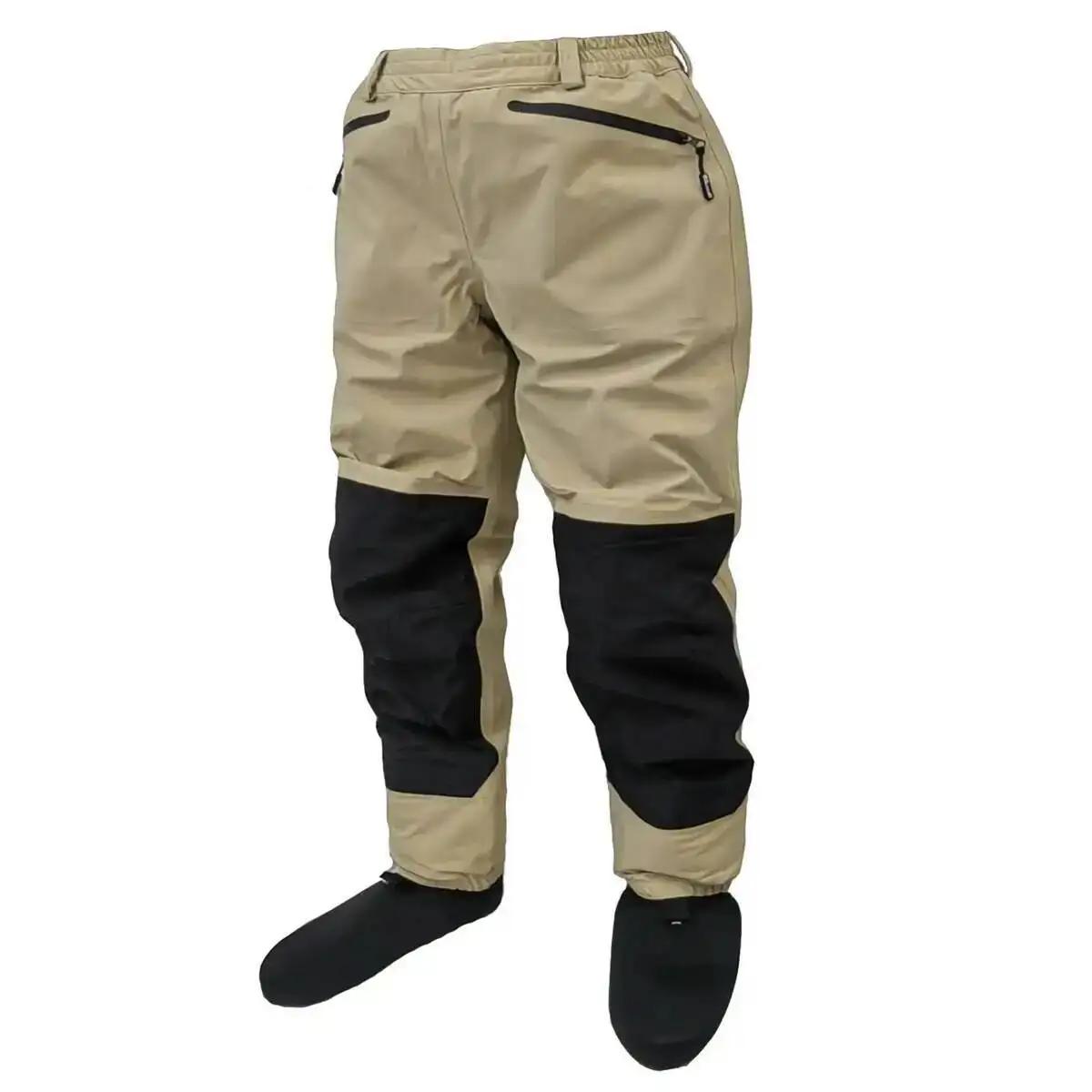 Waders pêche à la mouche ELUANSHI taille hanche plats pieds chaussettes durables hauts pour rivière
