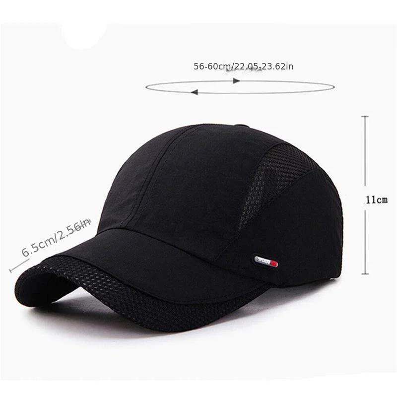Casquette baseball mesh unisexe ajustable séchage rapide sport pêche protection sol trucker cap