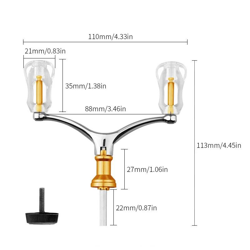 Manivelle de rechange pliable aluminium 6 côtés pour moulinets 1000-4000 - multiples couleurs