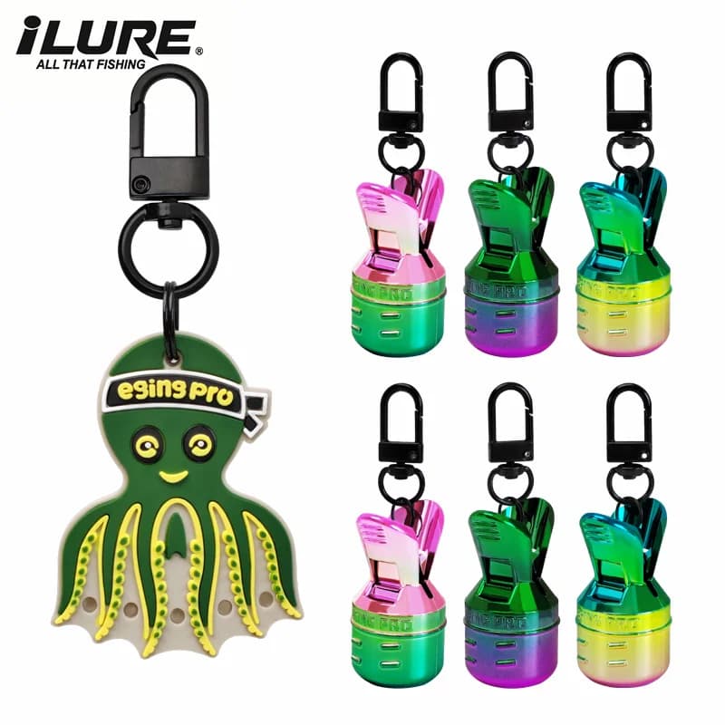 Kit protecteur leurre calmar électroplaqué 6 pièces M+ couleur punk pour pêche à l'encornet