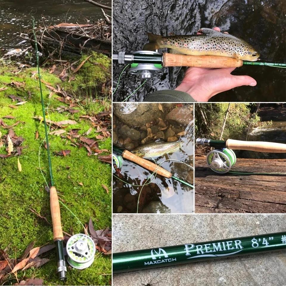 Canne à mouche Maximumcatch Premier 3-12WT 8'4''-9FT fibre carbone - Canne polyvalente pour toutes les pêches