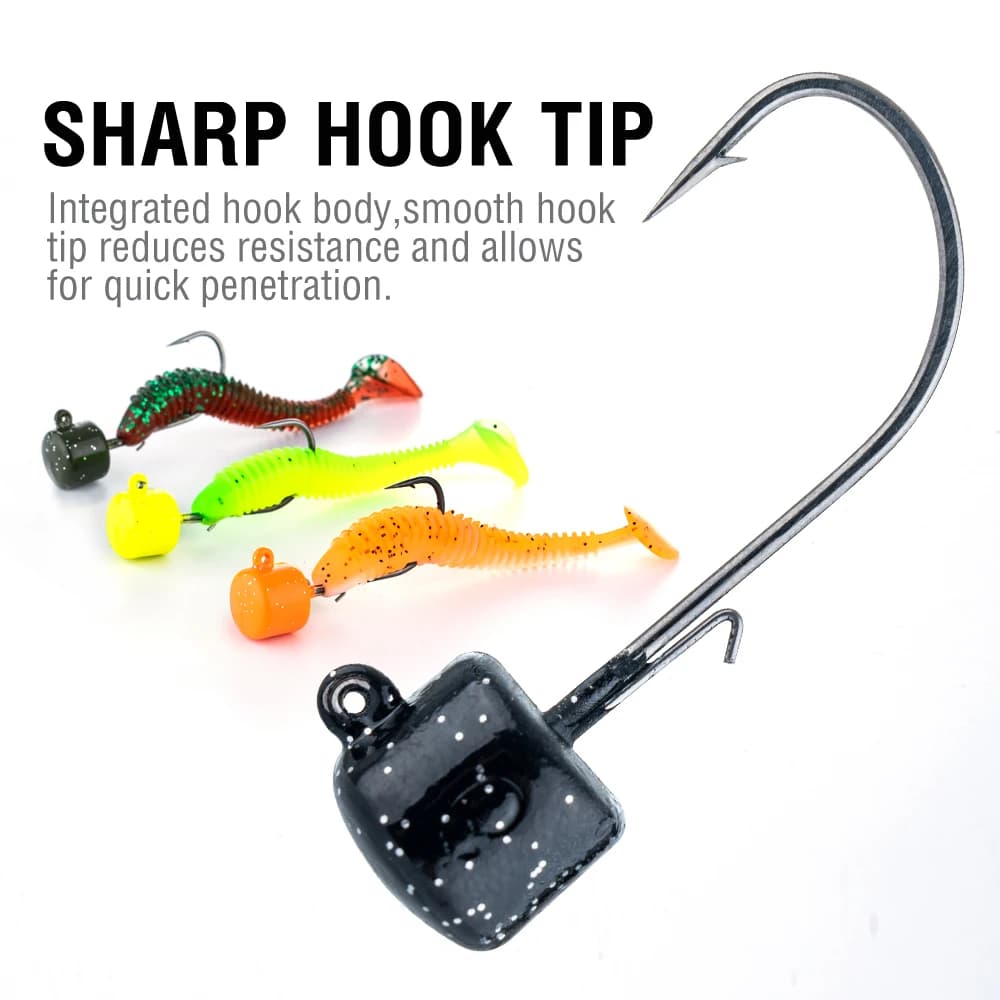 20 hameçons jig Ned colorés tête champignon 1.8g-6g pour leurres souples pêche précise