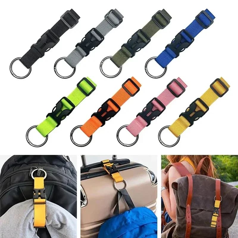 Mousqueton de sac à dos multifonction - Accroche ceinture et valise pour pêche et randonnée