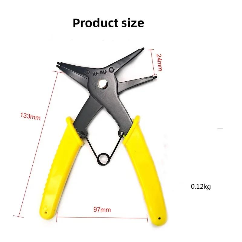 Pince à circlips 2 en 1 interne et externe pour pêche - Outil professionnel de retrait de bagues de retenue