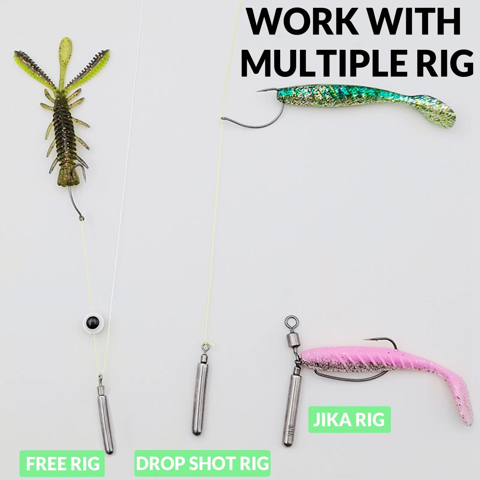 Plombs Drop Shot 5-20pcs 9KM pour Free Rig Jika Rig - Pêche du Bar Eau Douce et Salée
