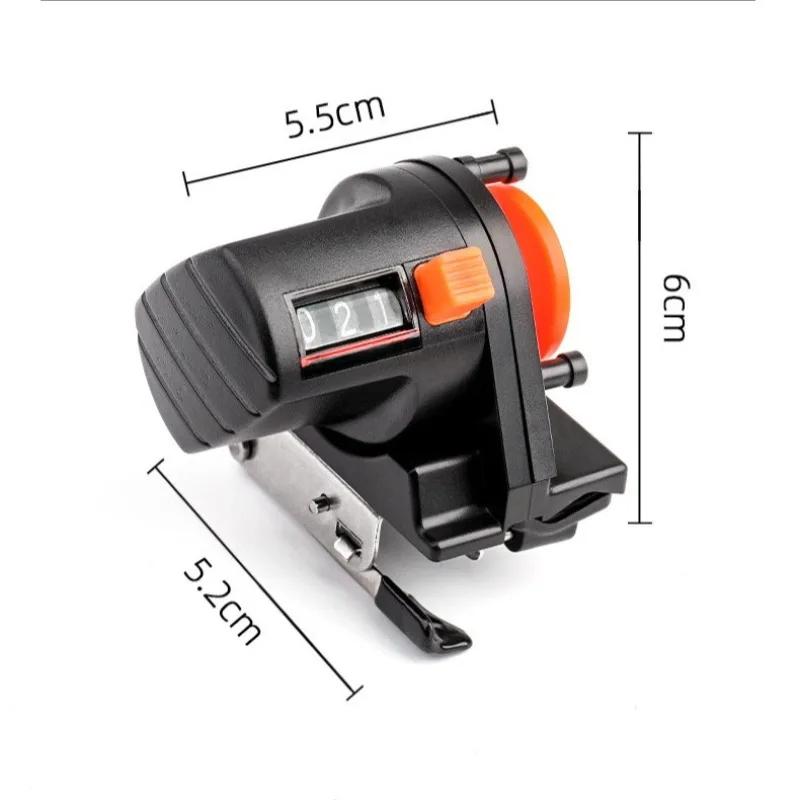 Compteur profondeur ligne pêche 0-999m avec support canne - Outil mesure longueur matériel Pesca