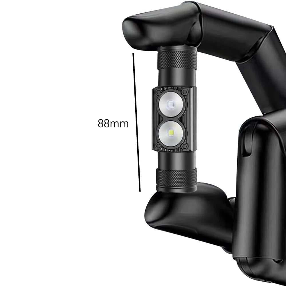 Nouvelle frontale LED haute puissance blanc bleu - Batterie 18650 rechargeable USB Type-C pour pêche chasse