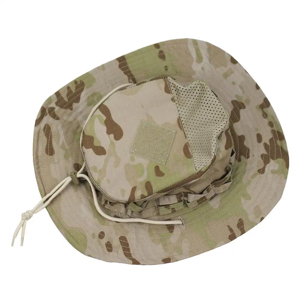 Chapeau bonnie camouflage pêche randonnée protection solaire avec poche carrée