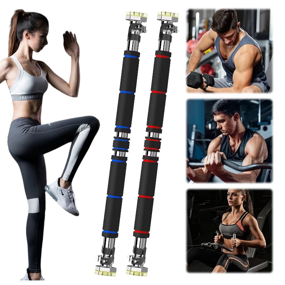 Barre de traction porte ajustable 25-33 cm - Barre fixe lourde pour entraînement force à domicile