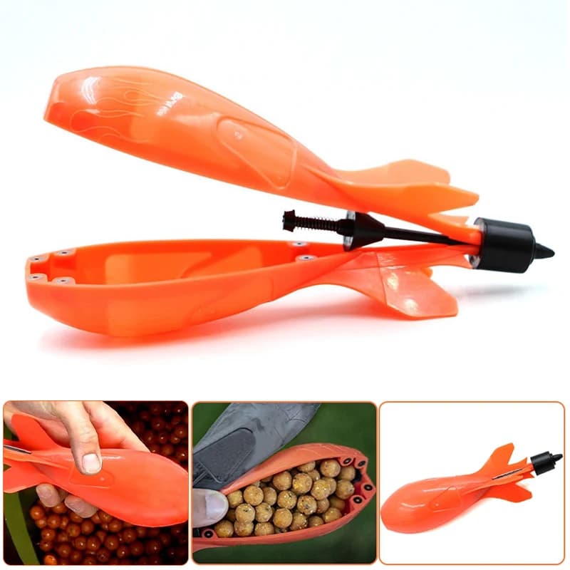 Rocket feeder pour lancer d'appâts en pêche à la carpe - Bateau amorceur et spomb flottant