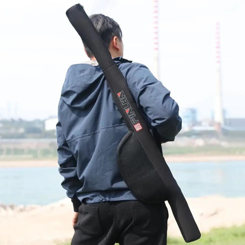 Sac de transport canne à pêche pliable 118/128cm avec sangle - Étui et organisateur portable pour canne et moulinet