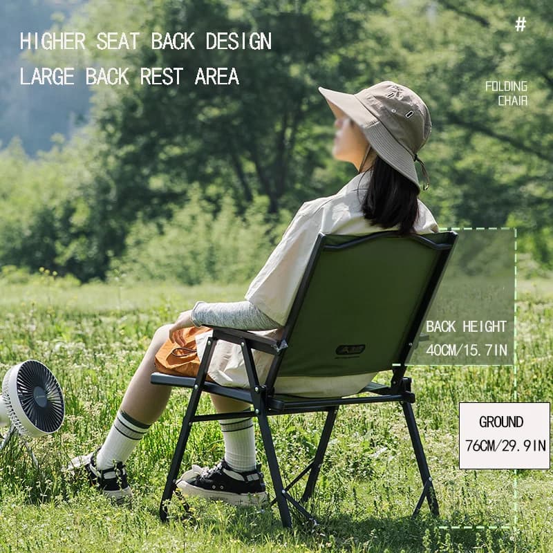 Chaise de camping pliante BISINNA Outdoor - Portable pour pêche, randonnée et plage