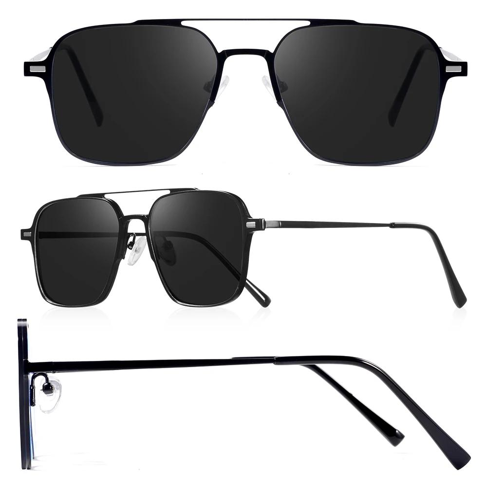Lunettes magnétiques 3 en 1 métal polarisées ordinateur conduite pêche 2023 UV400 7009