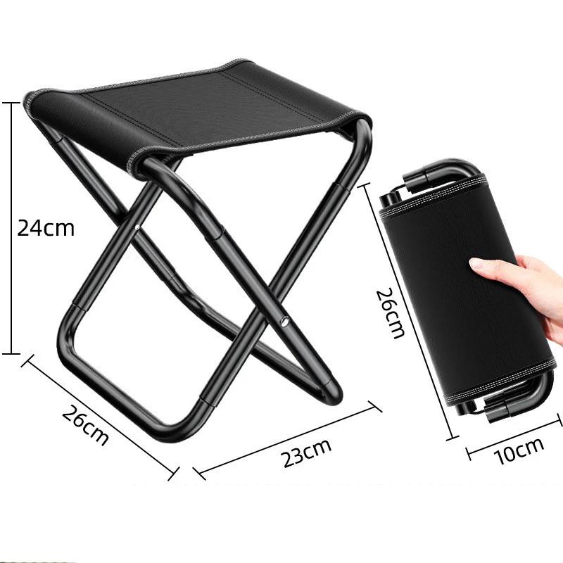 Chaise pêche aluminium pliante portable légère pour camping et extérieur