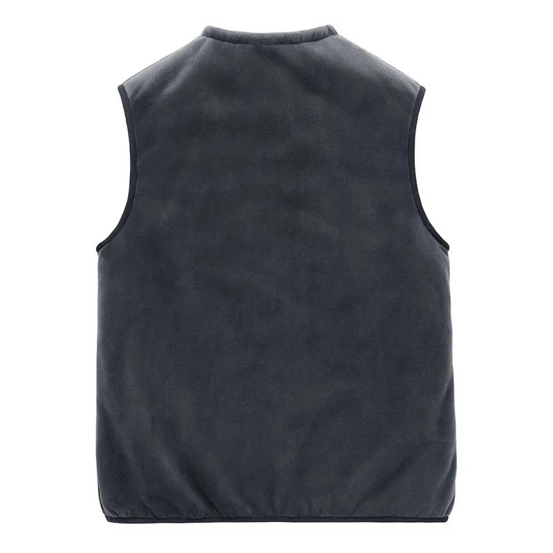 Gilet polaire chaud hiver sans manches velours épais 6XL pour homme pêche confort grand froid