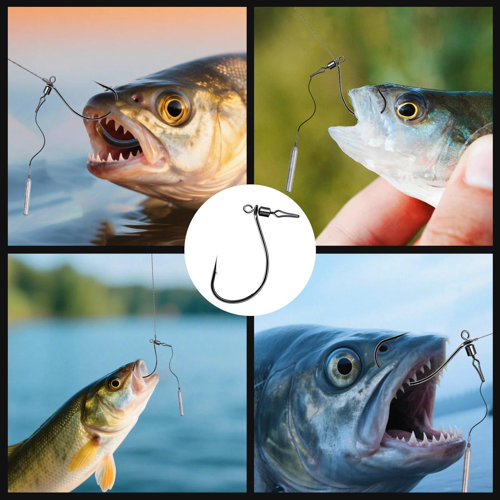 Hameçons Drop Shot 30 pièces avec émerillon barrel - Pour carp et bass avec leurres souples