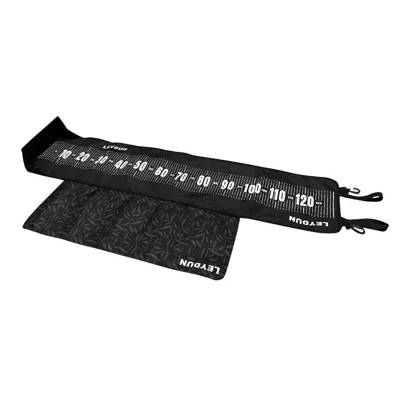 Tapis mesure poisson LEYDUN 125cm outils pêche avec règle et base genouillère rembourrée équipement