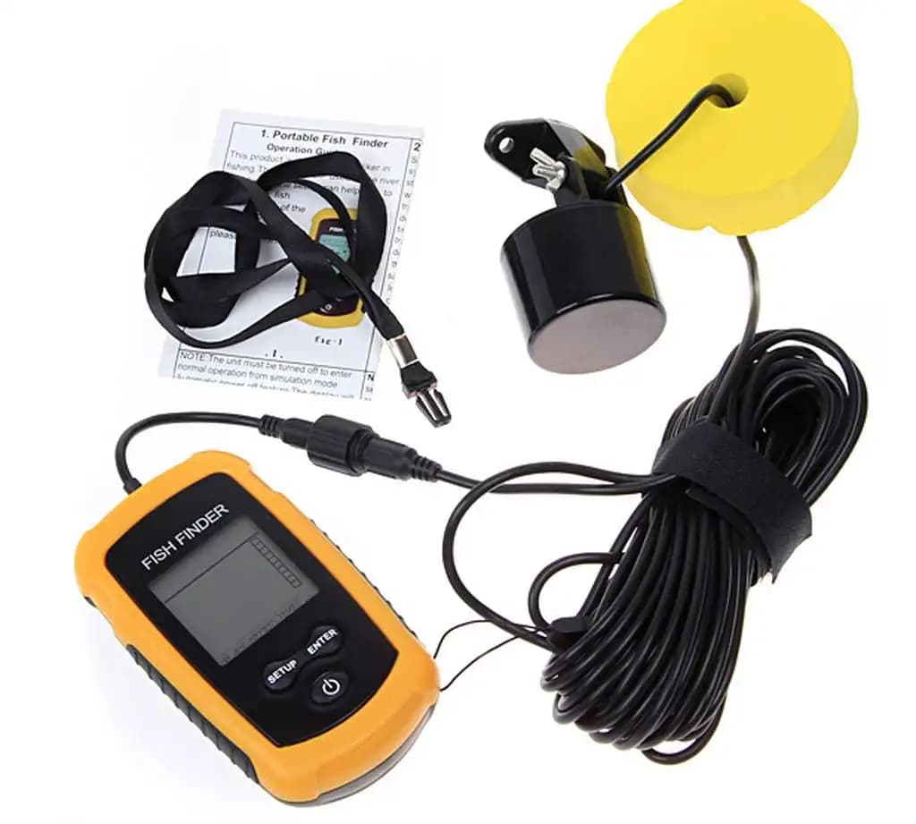 Détecteur de poissons portable Alarm 100M avec sonar 45° - Sondeur écho avec alarme pour pêche lac et mer