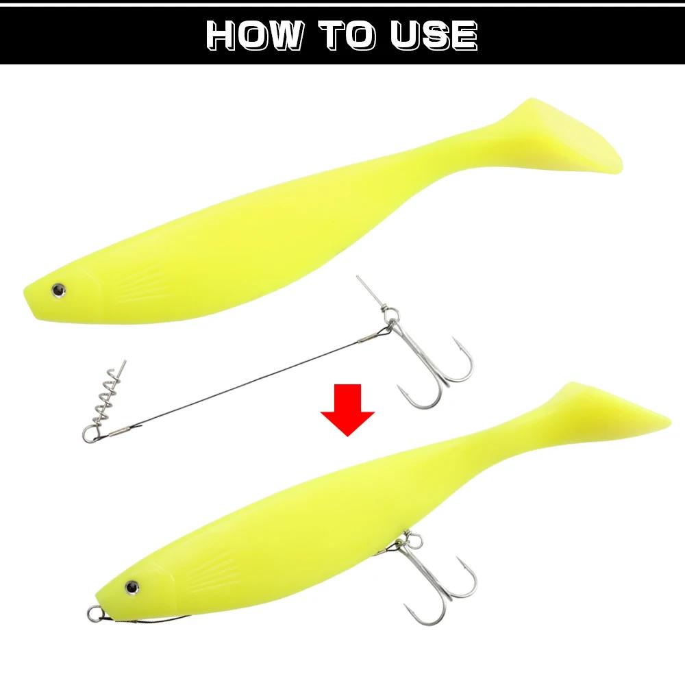 Montage pike fishing Spinpoler avec triple hameçon corkscrew pour leurres souples shad et softbaits