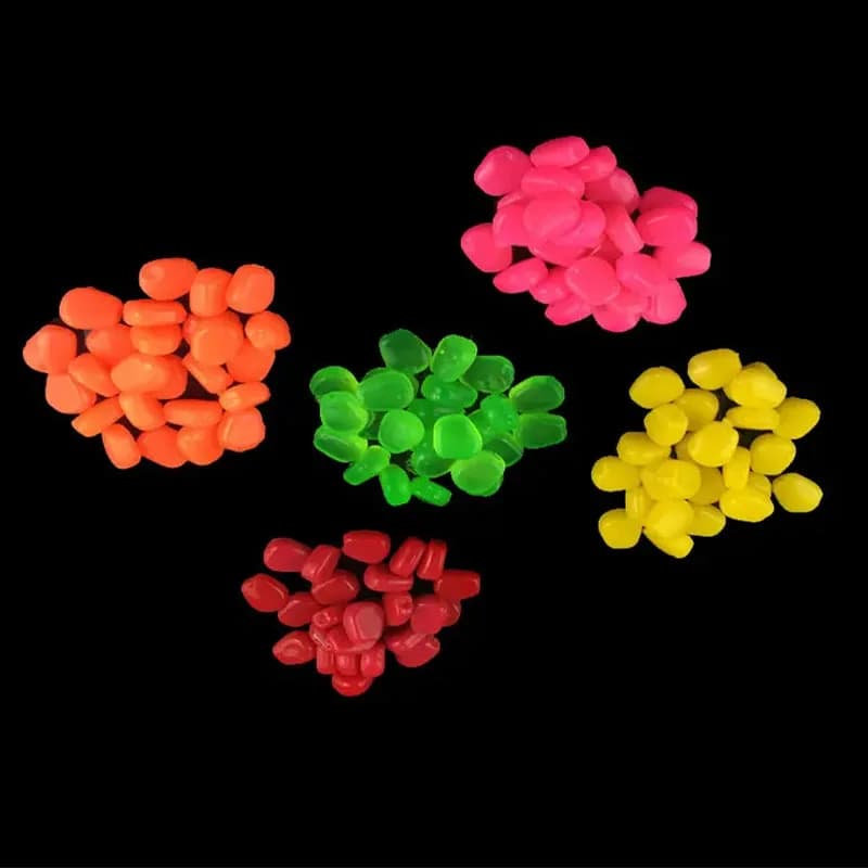 Leurres souples maïs 5 couleurs - 1cm pour carpe et blanc - Matériel pêche silicine appâts