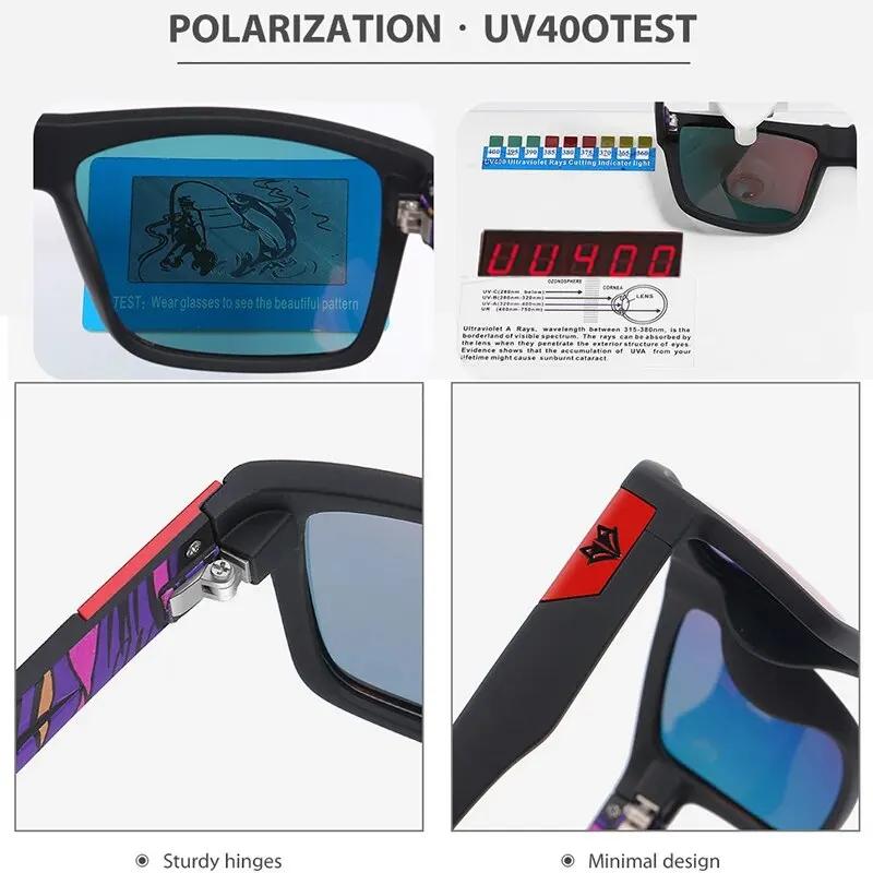 Lunettes de pêche polarisées TAC UV400 pour hommes - Vision HD anti-vent vintage sport