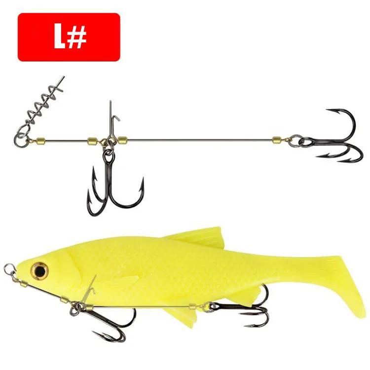 Waterboy Fish Screw Rig Kit - Double Hameçons Triples avec Stingers pour Leurres Souples et Shads