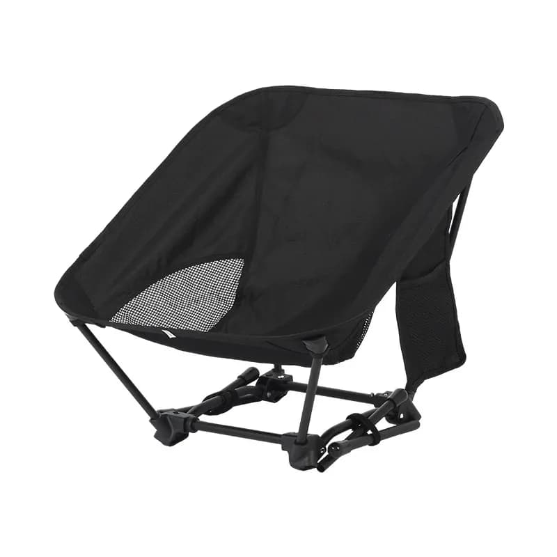 Chaise pliante carrée stable à 4 pieds pour pêche sur terrain accidenté et berges instables