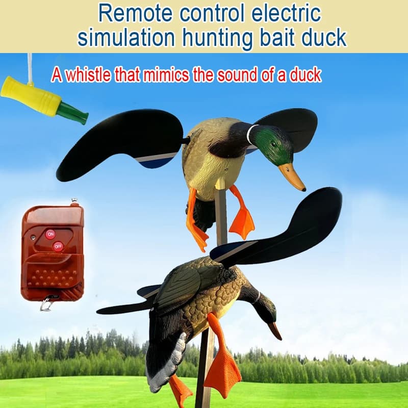 Leurre canard télécommandé haute simulation avec vent électrique pour chasse et décoration extérieure