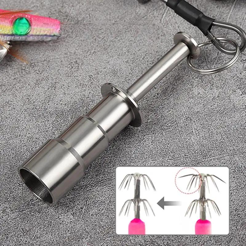 Correcteur d'hameçon calmar en acier inoxydable HAUT TON portable léger accessoire pêche