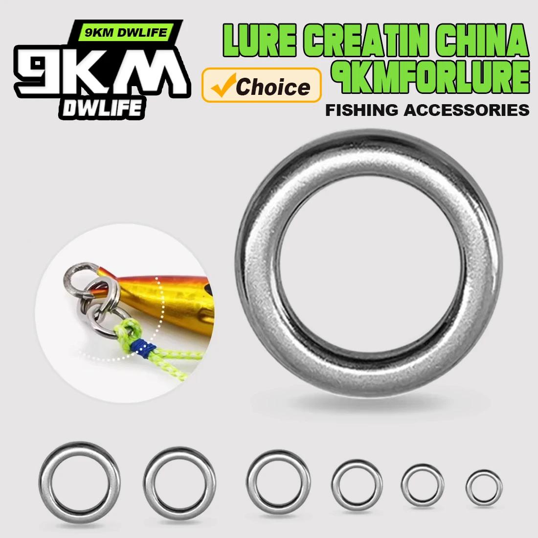 Anneaux solides pêche 20 pièces connecteurs leurres inox accessoires mer eau salée chrome