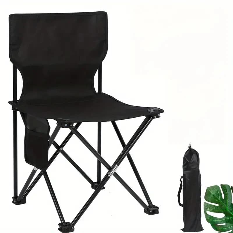 Chaise pliante camping avec poche latérale - siège pêche plage Oxford portable pique-nique