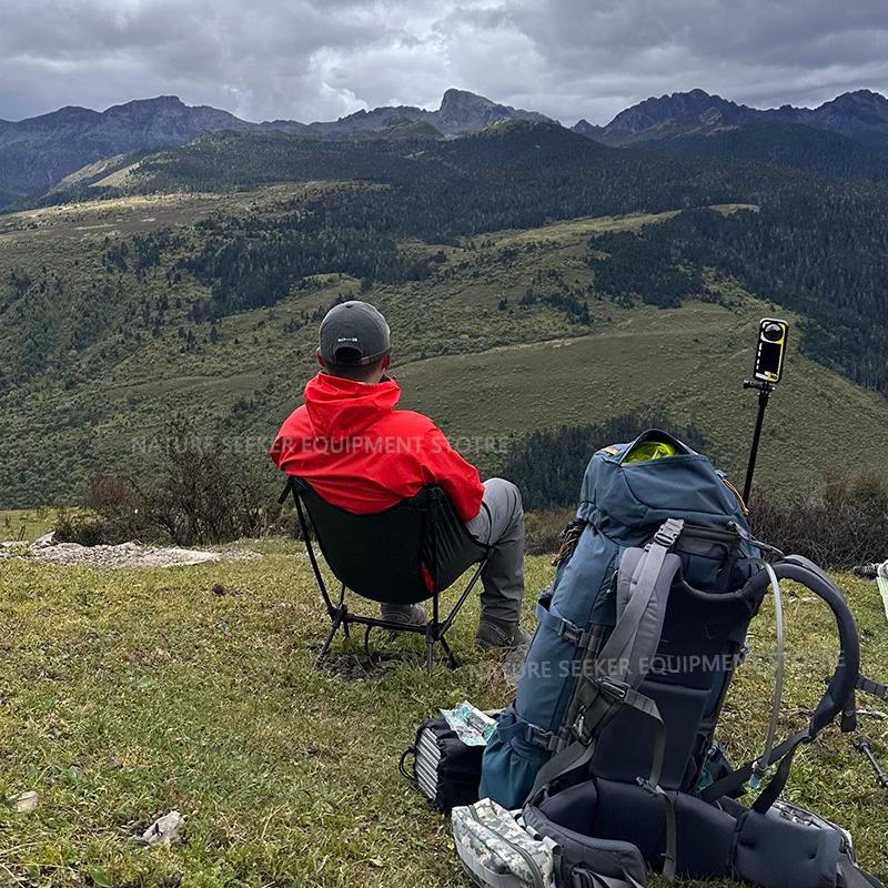 Chaise lune pliante ultra-légère 650g Dyneema XGrip aluminium 7 pour pêche randonnée backpacking