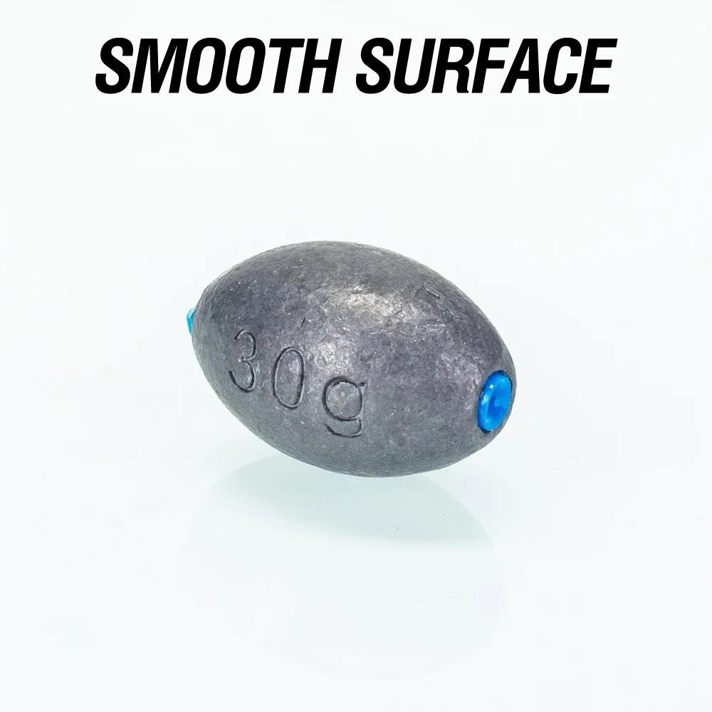 10 plombs olive pour pêche au lancer - Poids de 5g à 30g avec noyau plastique pour distance et précision