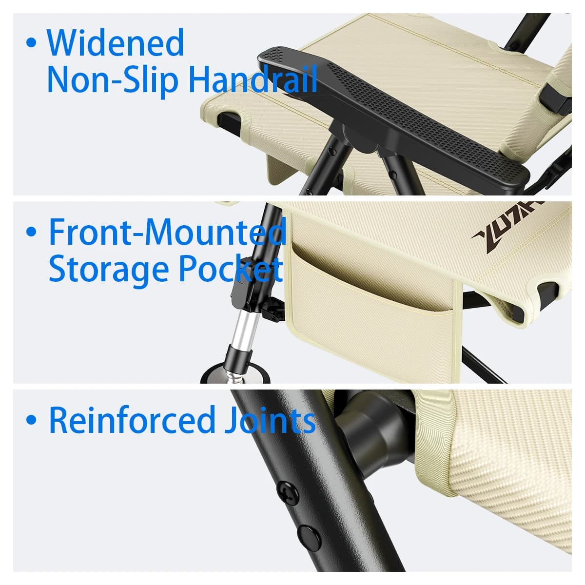 Fauteuil de pêche télescopique pliable complet - Siège portable tous terrains cadeau pêcheur