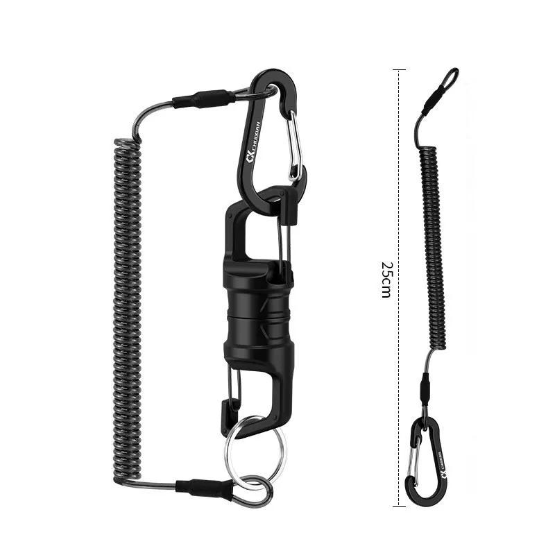 Attache magnétique pêche multifonction outil pêcheur avec crochet et mousqueton montagne