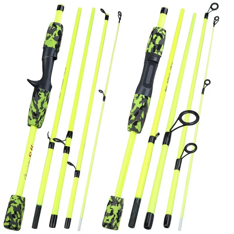 Canne pêche Sougayilang 5 sections 1.8m légère voyage pêche eau douce spinning/casting