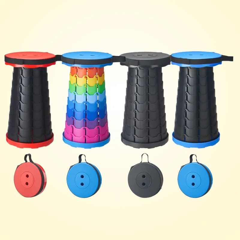 Tabouret télescopique GIANXI pour pêche et camping - Siège pliable léger avec sac de transport