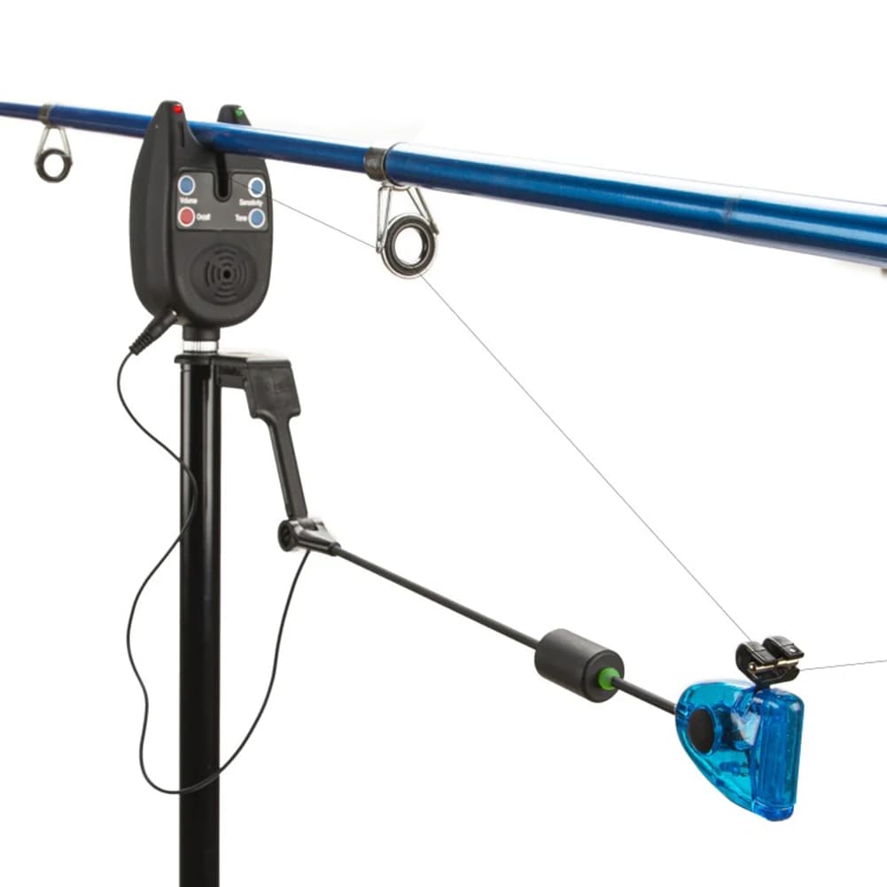 Indicateur de touche pour pêche à la carpe - Swinger avec chaîne en acier et set d'aluminium, alarme de détection morsure