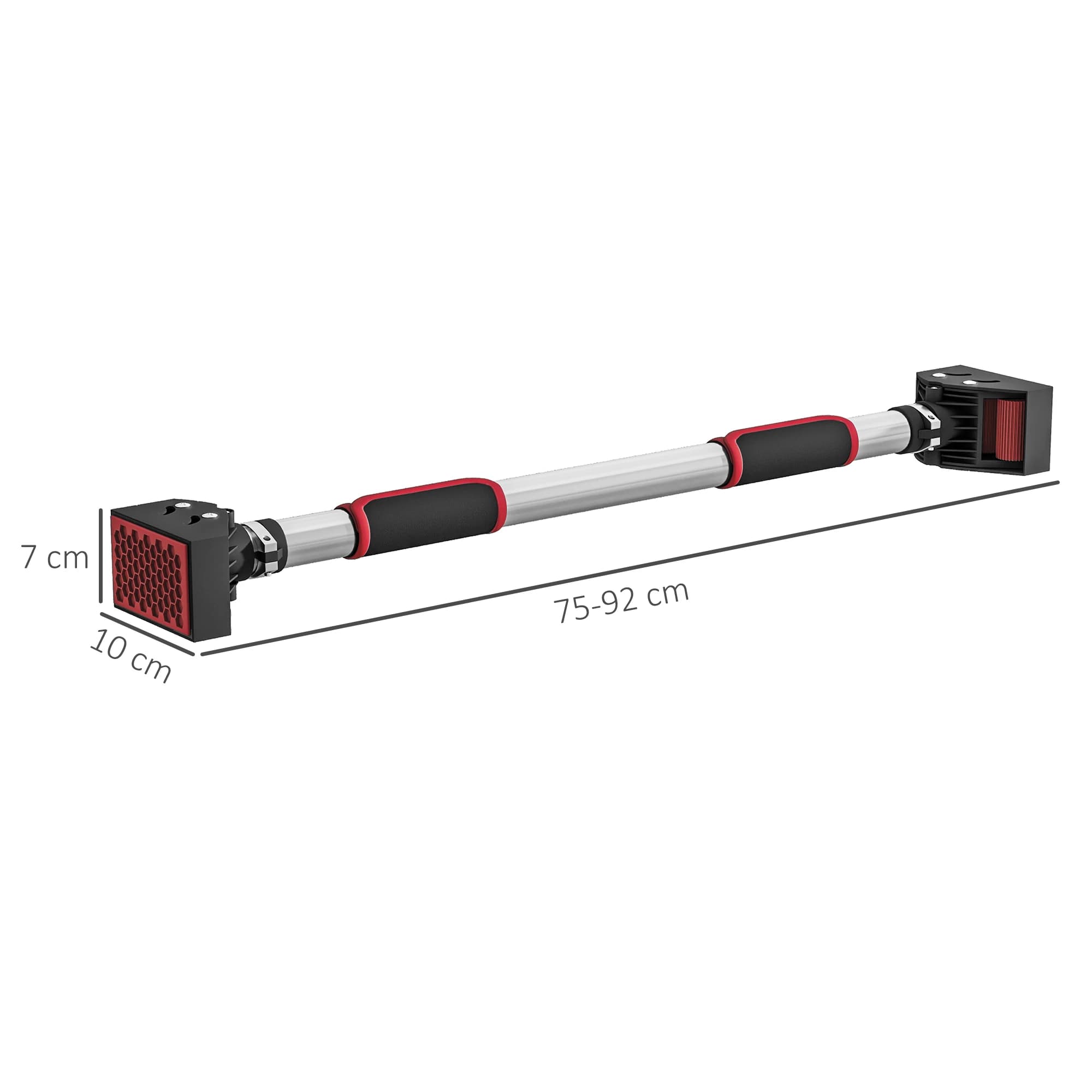 Barre de traction ajustable pour cadre de porte SPORTNOW - Installation sans vis 75-92cm - Fitness maison