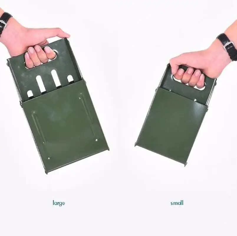 Tabouret pliant acier portable mini pour pêche randonnée camping et sac à dos deux tailles