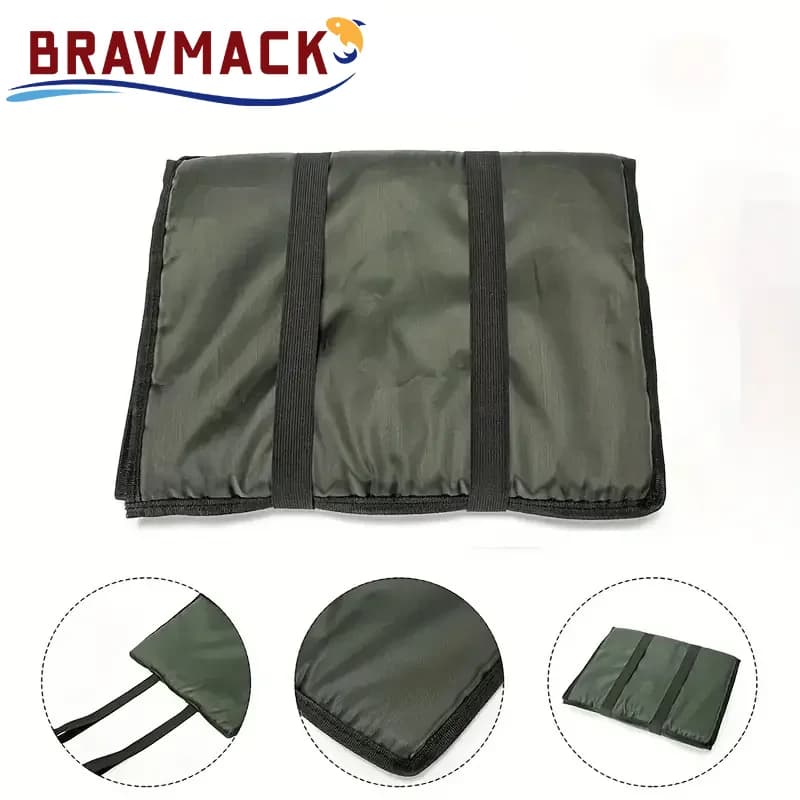 Tapis décrochage 3 couches pliable carpe 80x35cm avec éponge verte multifonction protection poissons