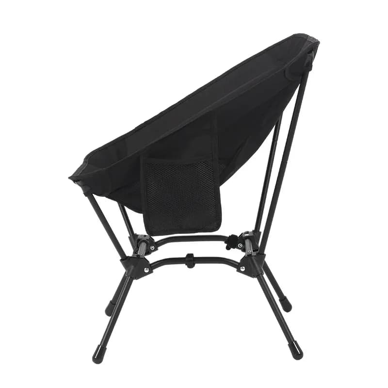 Chaise pliante carrée stable à 4 pieds pour pêche sur terrain accidenté et berges instables
