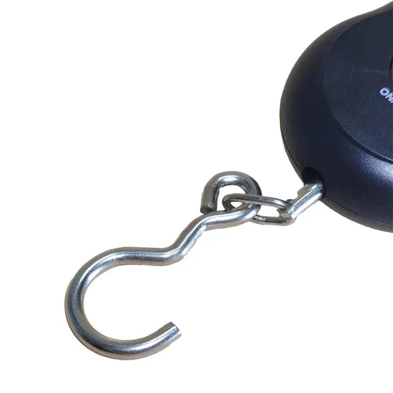 Pèse-personne numérique suspendu 50Kg précision 10g LCD rétroéclairé pour pêche cuisine voyage compact