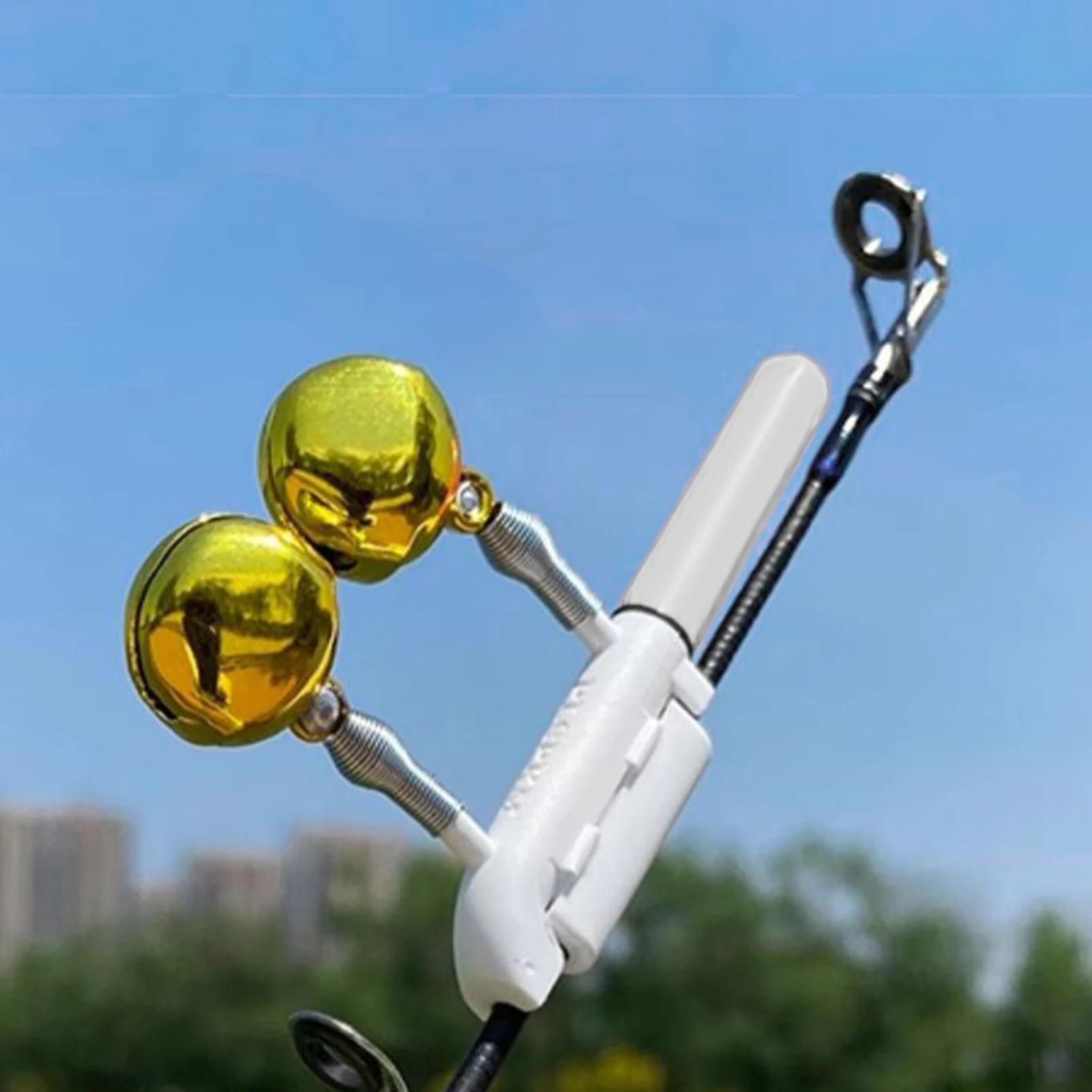 Cloches lumineuses pour embout de canne - 2 pièces pour pêche de nuit et pêche en mer anti-vibration